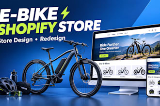 design ebike shopify store ebike accessories online store electric bike website