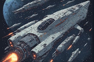 create spaceship concept art for you