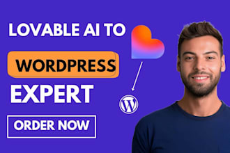 convert lovable ai to wordpress, redesign lovable ai website, clone lovable ai