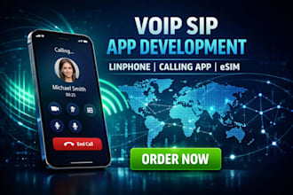 build responsive linphone app voip sip app phone app calling mobile app esim app