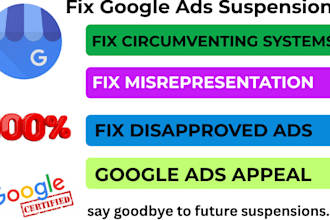 fix circumventing system suspension misrepresentation of google disapproved ads