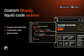 build custom shopify sections and liquid code for your store