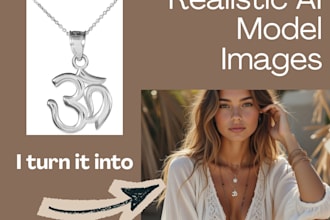 create hyper realistic ai models wearing your jewelry and fashion product