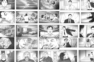 be your storyboard artist film storyboard animation comic book commercial frames