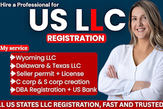 register US llc for non residents, ein, itin, wyoming, delaware llc with US bank