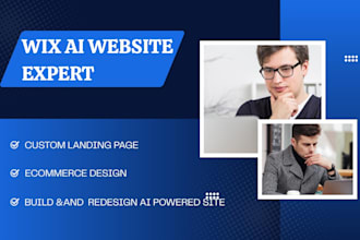 build wix ai landing page ecommerce design or redesign website expert