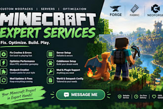 create fix optimize minecraft modpack, cobblemon server setup, modpack developer