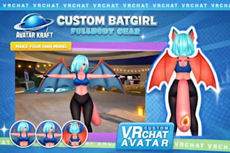 make cool custom anime avatar vr character vrchat avatar furry model nsfw avatar