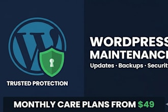 provide wordpress website management, security monitoring, and support