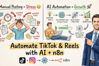build n8n ai agent for instagram reels tiktok automation workflow setup