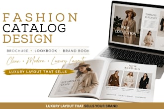 design product catalog brochure lookbook for fashion and brand business