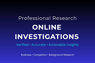 conduct professional online investigations