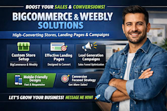 do bigcommerce weebly list generates campaign sales converts land page customize