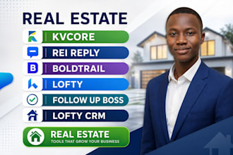 setup kvcore real estate idx website, boldtrail, kv core campaigns , rei reply