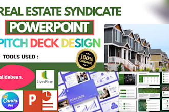 design real estate pitch deck redesign real estate syndicate presentation logo