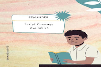 provide script coverage for your feature screenplay or pilot