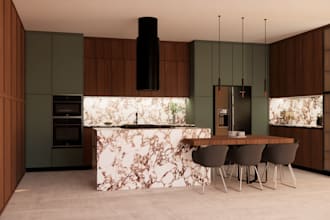 custom furniture and interior spaces with 3d renders