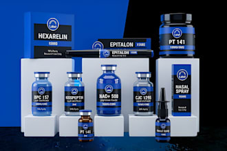 product label design peptides 3d vial mockup peptide label supplement labels cbd