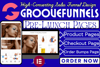 setup groove funnel pre launch product sales checkout page order bump error fix