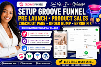 setup groove funnel pre launch product sales checkout page order bump error fix