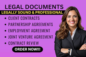 draft legal contracts and agreements