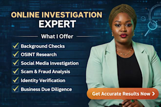 conduct a osint investigation, private investigator search, and background check