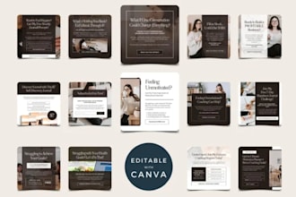 personalized editable canva instagram templates for coaches and course creators