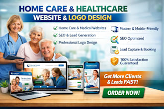 design home care website healthcare website elderly care medical hostinger SEO
