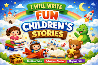 write engaging children stories, kids books and bedtime stories