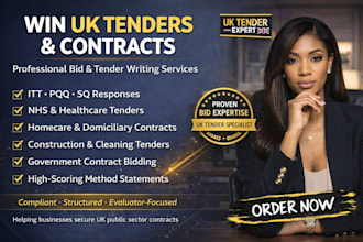 bid uk tender writing homecare domiciliary construction cleaning cqc bid tender