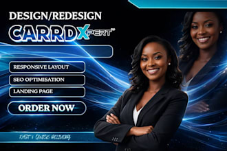 design high converting carrd landing page, carrd website, and portfolio