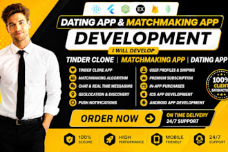 develop dating app tinder clone matchmaking app for ios and android dating app