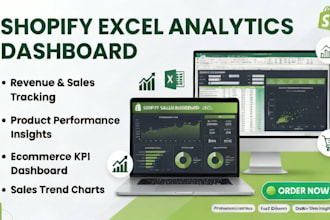 create a shopify ecommerce sales analytics dashboard in excel
