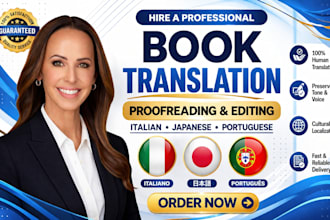 translate your italian japanese portuguese cultural books into expert english