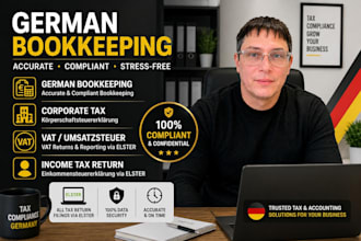 do german bookkeeping, corporate tax, vat, income tax return filings via elster