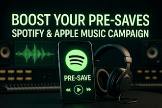 boost your spotify and apple music pre saves with real audience before release