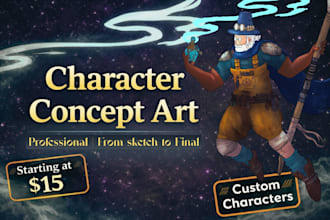 create character concept art for games or films