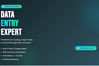 do fast and accurate data entry, copy typing, PDF to work