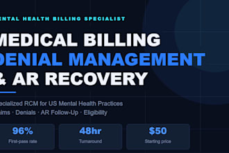 audit your medical claims, manage denials and recover ar for health practice