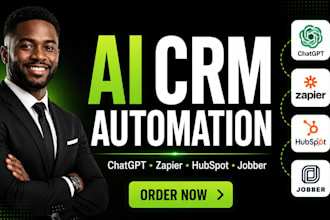 setup and automate ai crm chatgpt zapier hubspot jobber roofr workflows