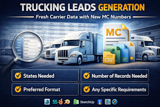 give 1000 fresh trucking leads from carrier database