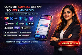 convert lovable web app to native ios andriod using capacitor ionic despia mcp