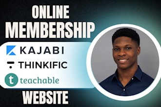 build kajabi website online course thinkific teachable thinkific website expert