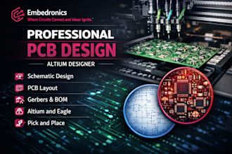 create a custom pcb schematic and layout design with dfm ready gerber files