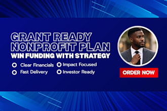 write nonprofit business plan, funding strategy and grant ready plan