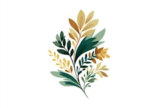design modern botanical boho logo design with branding