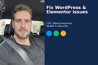 fix any wordpress bug, elementor errors, and website issues