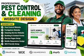 design pest control website fumigation website cleaning service website