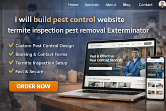 build pest control website exterminator website termite inspection pest removal