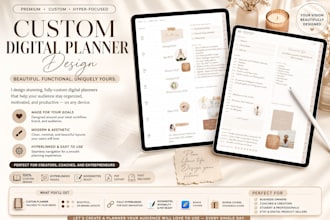 etsy digital planner, digital planner, digital journal, canva ebook design